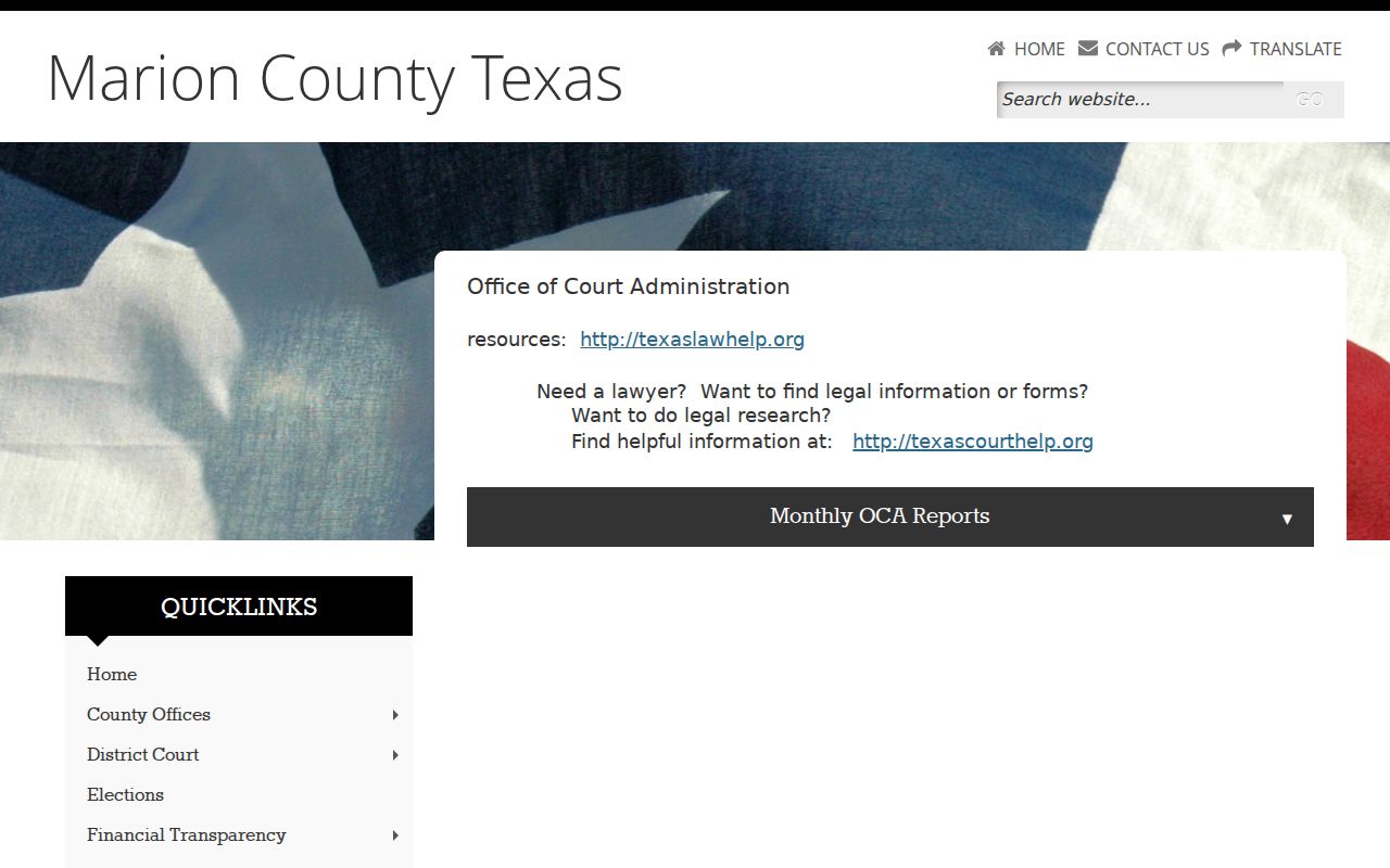 Marion County criminal court monthly activity reports