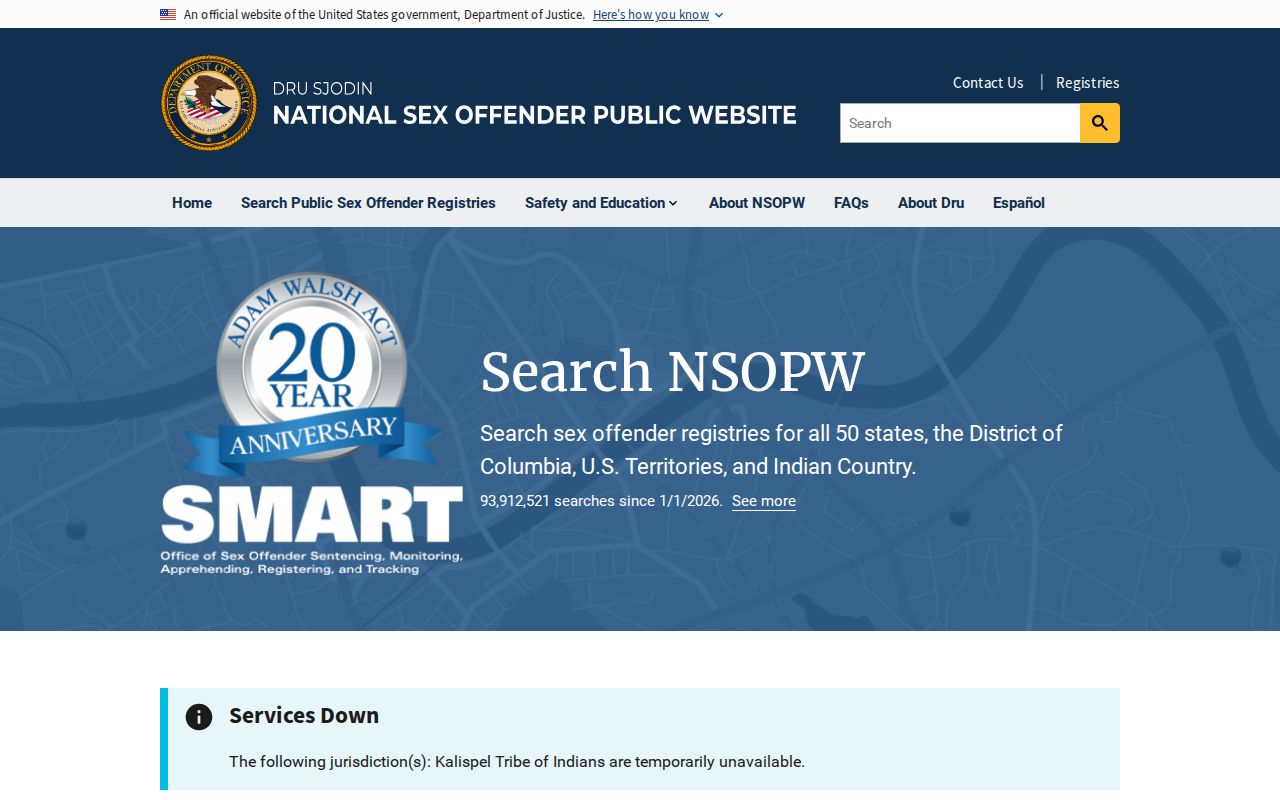 NSOPW national search for a Marion County sex offender check