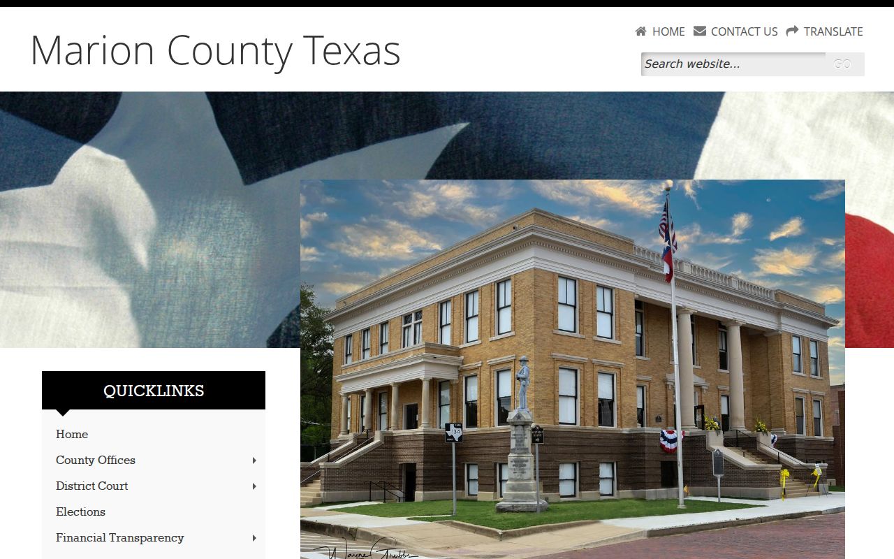 Marion County criminal records courthouse homepage