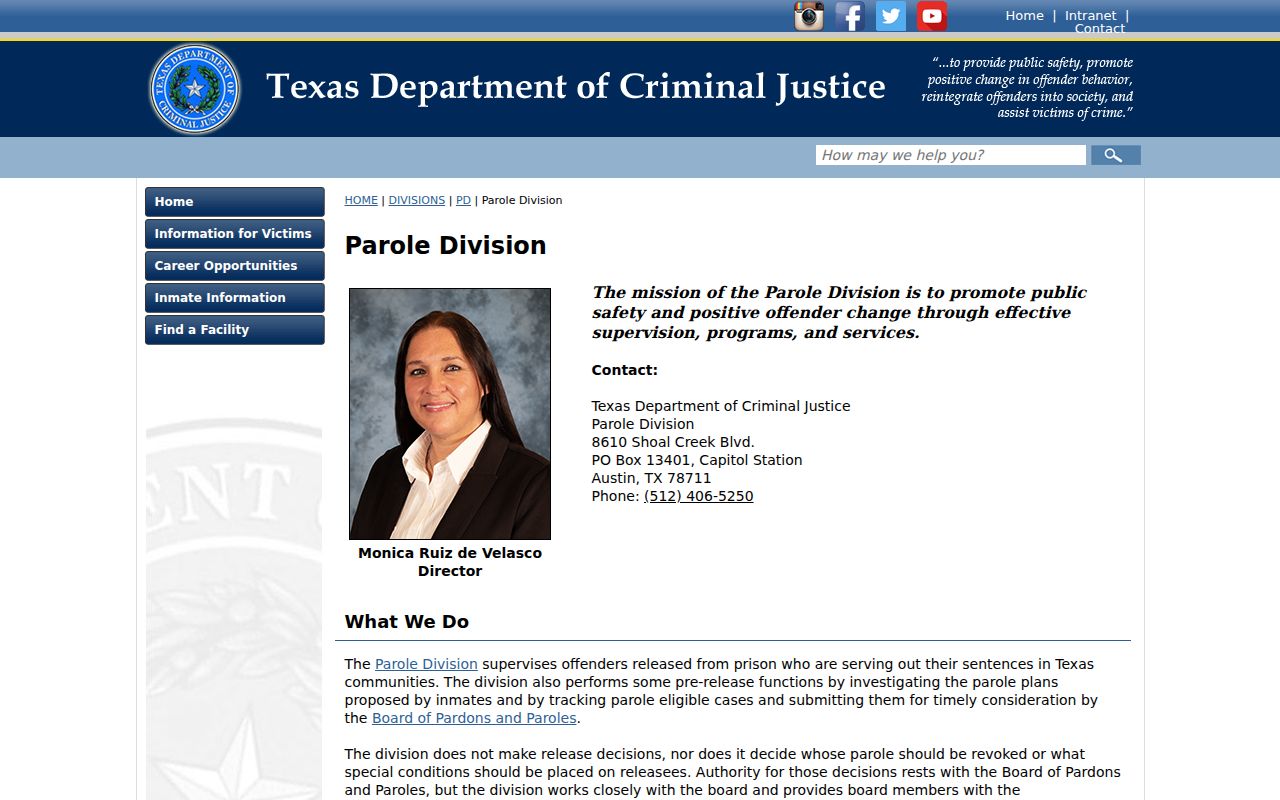 Marion County criminal records Texas parole information